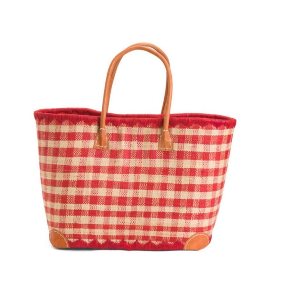 Checkered tote bag